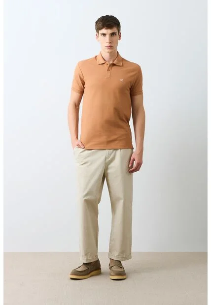 Polo Manga Corta Essential Para Hombre Textura Polo Manga Corta Essential Para Hombre Textura Miel L VÉLEZ