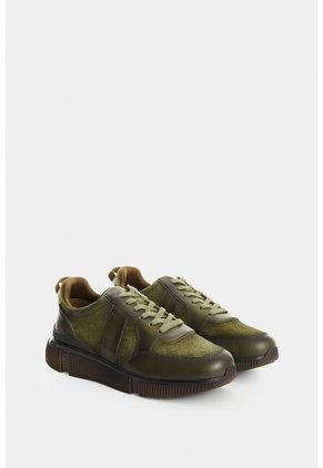 Tenis En Cuero Para Hombre Halo 2 Tenis En Cuero Para Hombre Halo 2 Verde Oliva 43 VÉLEZ