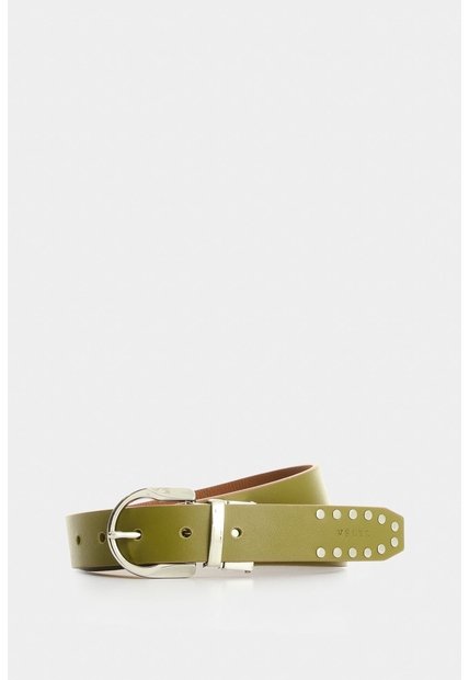 Cinturón Doble Faz En Cuero Para Mujer Morelia Cinturón Doble Faz En Cuero Para Mujer Morelia Verde Oliva S VÉLEZ