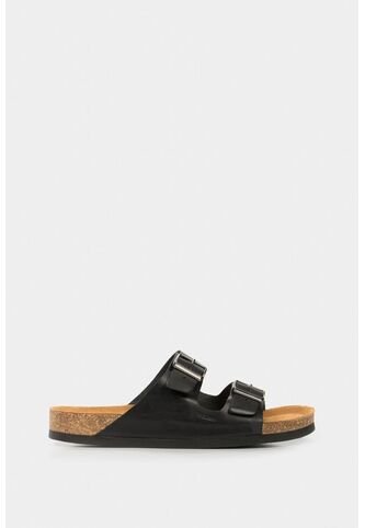 Sandalia Plana De Cuero Vintage Sandalia Plana De Cuero Vintage Negro 43 VÉLEZ Vélez