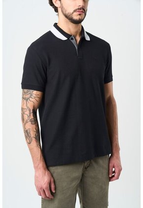 Polo Manga Corta En Algodón Para Hombre Oroa Polo Manga Corta En Algodón Para Hombre Oroa Negro L VÉLEZ