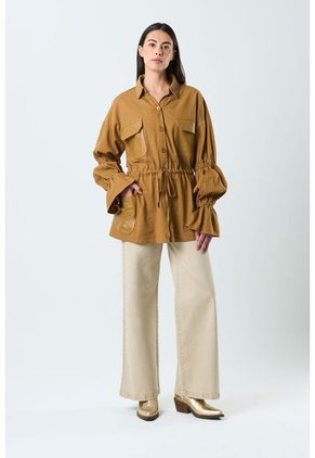 Chaqueta Fugaz Para Mujer Tipo Parka Chaqueta Fugaz Para Mujer Tipo Parka Miel XS VÉLEZ