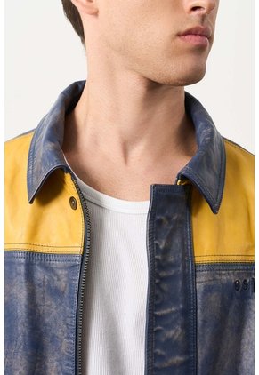 Chaqueta Bomber En Cuero Envejecido Para Hombre Chaqueta Bomber En Cuero Envejecido Para Hombre Multicolor S VÉLEZ