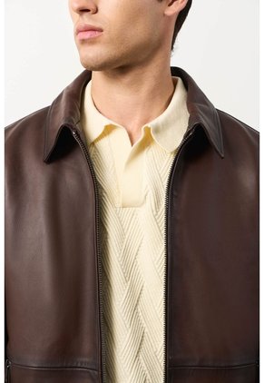 Chaqueta En Cuero Desgastado Para Hombre Sinu Chaqueta En Cuero Desgastado Para Hombre Sinu Cafe S VÉLEZ