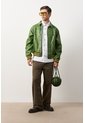 Chaqueta Bomber En Cuero Envejecido Para Hombre Chaqueta Bomber En Cuero Envejecido Para Hombre Verde M VÉLEZ de Vélez
