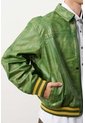 Chaqueta Bomber En Cuero Envejecido Para Hombre Chaqueta Bomber En Cuero Envejecido Para Hombre Verde M VÉLEZ de Vélez