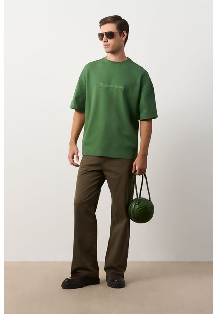Camiseta Relaxed Fit Para Hombre Camiseta Relaxed Fit Para Hombre Verde XXL VÉLEZ