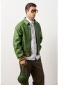 Chaqueta Bomber En Cuero Envejecido Para Hombre Chaqueta Bomber En Cuero Envejecido Para Hombre Verde M VÉLEZ de Vélez