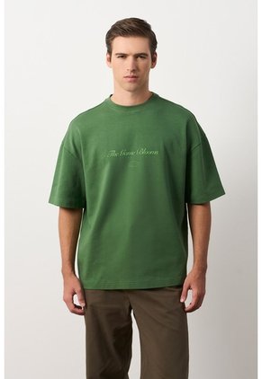 Camiseta Relaxed Fit Para Hombre Camiseta Relaxed Fit Para Hombre Verde XXL VÉLEZ