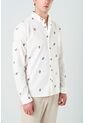 Camisa Manga Larga Semi Fitted Para Hombre Sienna Camisa Manga Larga Semi Fitted Para Hombre Sienna Crema L VÉLEZ de Vélez