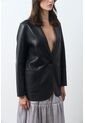 Blazer Astromelia En Cuero Ovino Para Mujer Silueta Recta Blazer Astromelia En Cuero Ovino Para Mujer Silueta Recta Negro L VÉLEZ de Vélez
