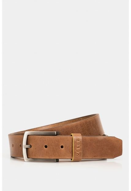 Cinturón Unifaz Ocetá De Cuero Para Hombre Bordes En Contraste Miel