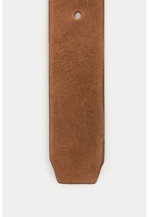 Cinturón Unifaz Ocetá De Cuero Para Hombre Bordes En Contraste Miel