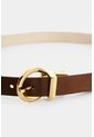 Cinturón Doble Faz Zenón De Cuero Para Mujer Hebilla Circular Cinturón Doble Faz Zenón De Cuero Para Mujer Hebilla Circular Bronce S VÉLEZ de Vélez