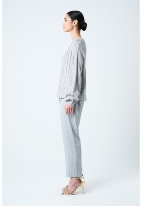 Sweater Tejido Layla Para Mujer Efecto Resinado Sweater Tejido Layla Para Mujer Efecto Resinado Gris S VÉLEZ