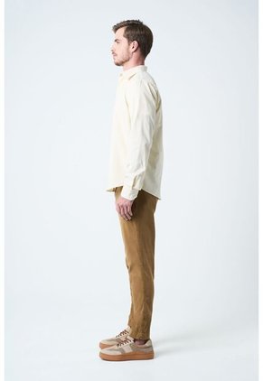 Camisa Manga Larga Bosa Para Hombre Semi Fitted Camisa Manga Larga Bosa Para Hombre Semi Fitted Crema M VÉLEZ