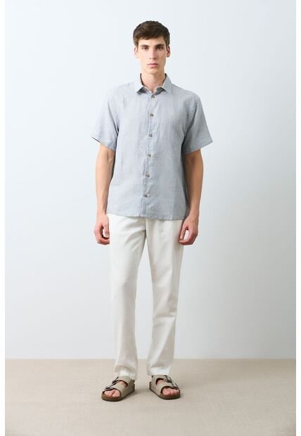 Camisa Manga Corta Rayas Para Hombre Nara Camisa Manga Corta Rayas Para Hombre Nara Azul XXL VÉLEZ