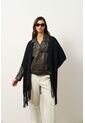 Cárdigan Tipo Poncho Tejido Para Mujer Quena Cárdigan Tipo Poncho Tejido Para Mujer Quena Negro XL VÉLEZ de Vélez