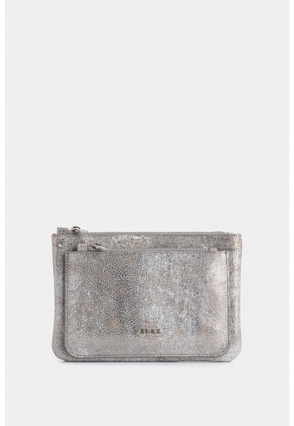 Cosmetiquera Arándano De Cuero Folia Para Mujer Doble Bolsillo Cosmetiquera Arándano De Cuero Folia Para Mujer Doble Bolsillo Plata VÉLEZ