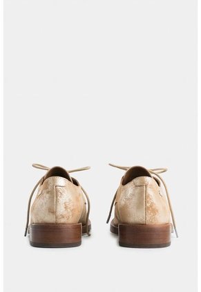 Zapato De Cordón Alba De Cuero Folia Para Mujer Estilo Oxford Zapato De Cordón Alba De Cuero Folia Para Mujer Estilo Oxford Dorado 40 VÉLEZ