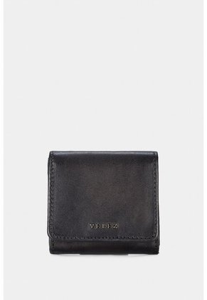 Monedero Rústico De Cuero Para Hombre Con Pasador Monedero Rústico De Cuero Para Hombre Con Pasador Negro VÉLEZ