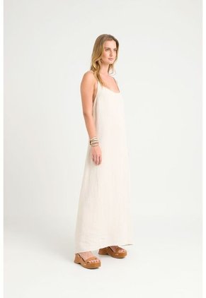 Vestido Luze En Tejido Plano Para Mujer Cargadera Trenzada Vestido Luze En Tejido Plano Para Mujer Cargadera Trenzada Arena 06 VÉLEZ