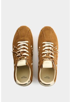 Sneaker De Cuero Carnaza Para Mujer Savanna Stitch Sneaker De Cuero Carnaza Para Mujer Savanna Stitch Miel 41 VÉLEZ