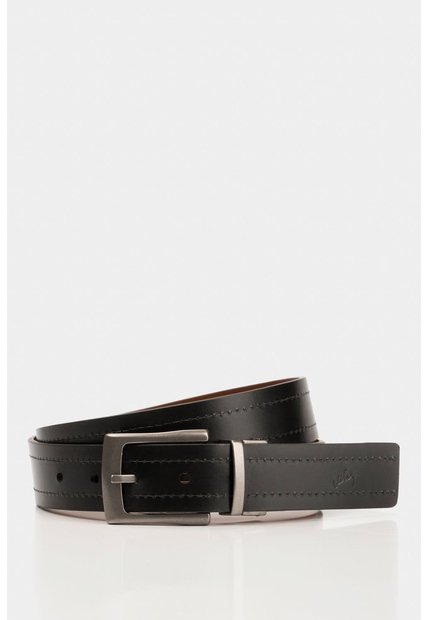 Cinturón Doble Faz Kafka De Cuero Para Hombre Hebilla Reversible Cinturón Doble Faz Kafka De Cuero Para Hombre Hebilla Reversible Negro 44 VÉLEZ