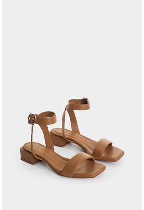 Sandalia Tacón Ursa De Cuero Para Mujer Amarre Talón Sandalia Tacón Ursa De Cuero Para Mujer Amarre Talón Miel 34 VÉLEZ