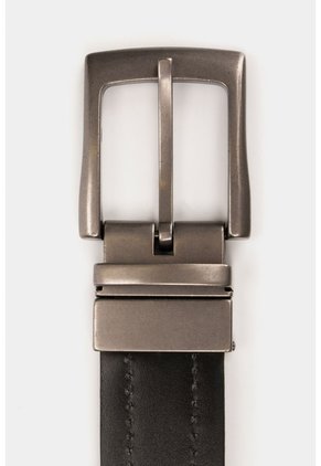 Cinturón Doble Faz Kafka De Cuero Para Hombre Hebilla Reversible Cinturón Doble Faz Kafka De Cuero Para Hombre Hebilla Reversible Negro 44 VÉLEZ
