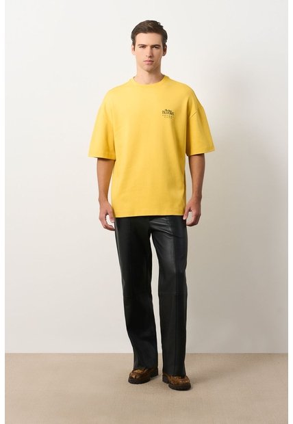 Camiseta Relaxed Fit Para Hombre Camiseta Relaxed Fit Para Hombre Amarillo L VÉLEZ