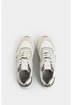 Tenis Iris De Cuero Para Mujer Mini Print Tenis Iris De Cuero Para Mujer Mini Print Blanco 36 VÉLEZ