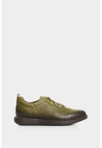 Zapatos De Atadura En Cuero Para Hombre Tikal Zapatos De Atadura En Cuero Para Hombre Tikal Verde Oliva 40 VÉLEZ Vélez