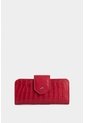 Billetera Porta Chequera Extravaganza De Cuero Para Mujer Grabado Billetera Porta Chequera Extravaganza De Cuero Para Mujer Grabado Rojo VÉLEZ de Vélez