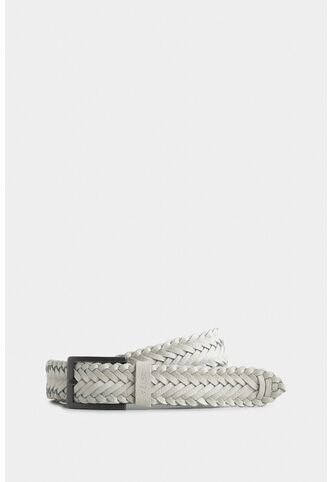 Cinturón Unifaz De Cuero Trenzado Para Hombre Punta Espada Cinturón Unifaz De Cuero Trenzado Para Hombre Punta Espada Blanco 32 VÉLEZ Vélez