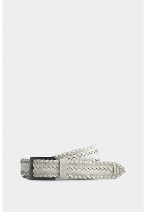 Cinturón Unifaz De Cuero Trenzado Para Hombre Punta Espada Cinturón Unifaz De Cuero Trenzado Para Hombre Punta Espada Blanco 32 VÉLEZ