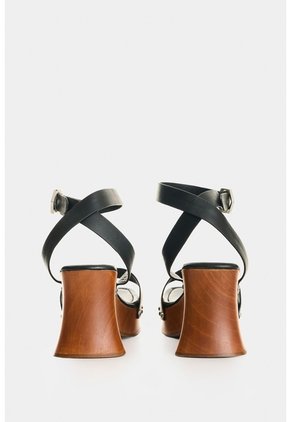 Sandalia Plataforma En Cuero Para Mujer Naia Sandalia Plataforma En Cuero Para Mujer Naia Negro 34 VÉLEZ