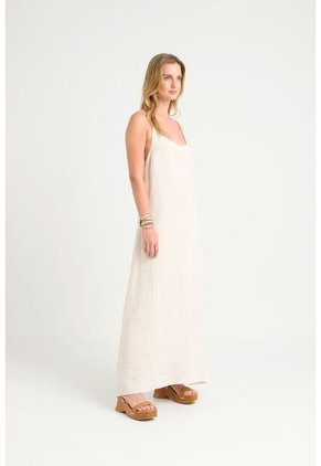 Vestido Luze En Tejido Plano Para Mujer Cargadera Trenzada Vestido Luze En Tejido Plano Para Mujer Cargadera Trenzada Arena 05 VÉLEZ
