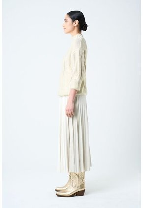 Sweater Rock En Tejido Rectilíneo Para Mujer Efecto Metalizado Sweater Rock En Tejido Rectilíneo Para Mujer Efecto Metalizado Dorado XS VÉLEZ