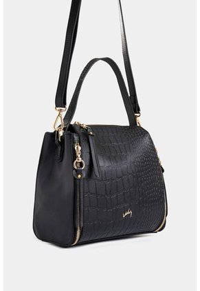 Bolso Manos Libres Fez De Cuero Grabado Negro Bolso Manos Libres Fez De Cuero Grabado Negro Vélez