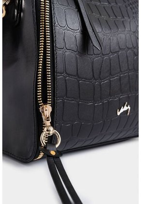 Bolso Manos Libres Fez De Cuero Grabado Negro Bolso Manos Libres Fez De Cuero Grabado Negro Vélez