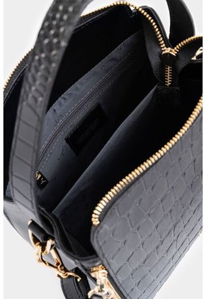 Bolso Manos Libres Fez De Cuero Grabado Negro Bolso Manos Libres Fez De Cuero Grabado Negro Vélez