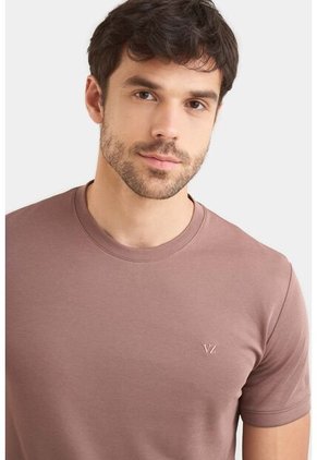 Camiseta Micropima Arizona Para Hombre Semi Ajustada Camiseta Micropima Arizona Para Hombre Semi Ajustada Cafe XL VÉLEZ