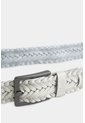 Cinturón Unifaz De Cuero Trenzado Para Hombre Punta Espada Cinturón Unifaz De Cuero Trenzado Para Hombre Punta Espada Blanco 40 VÉLEZ de Vélez