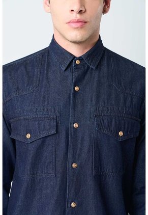 Camisa Manga Larga Brescia Para Hombre Semi Fitted Camisa Manga Larga Brescia Para Hombre Semi Fitted Azul Oscuro XXL VÉLEZ