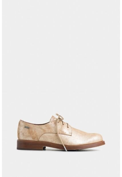 Zapato De Cordón Alba De Cuero Folia Para Mujer Estilo Oxford Zapato De Cordón Alba De Cuero Folia Para Mujer Estilo Oxford Dorado 38 VÉLEZ