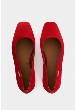 Baleta De Cuero Gamuzado Para Mujer Elia Baleta De Cuero Gamuzado Para Mujer Elia Rojo 38 VÉLEZ