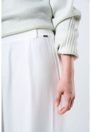 Pantalón Alhena Para Mujer Silueta Wide Leg Pantalón Alhena Para Mujer Silueta Wide Leg Crema 12 Vélez