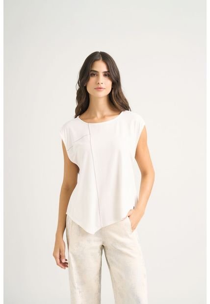 Camiseta Luz En Tejido De Punto Para Mujer Detalle Millaré Camiseta Luz En Tejido De Punto Para Mujer Detalle Millaré Blanco M Vélez