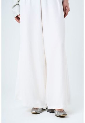Pantalón Alhena Para Mujer Silueta Wide Leg Pantalón Alhena Para Mujer Silueta Wide Leg Crema 12 Vélez